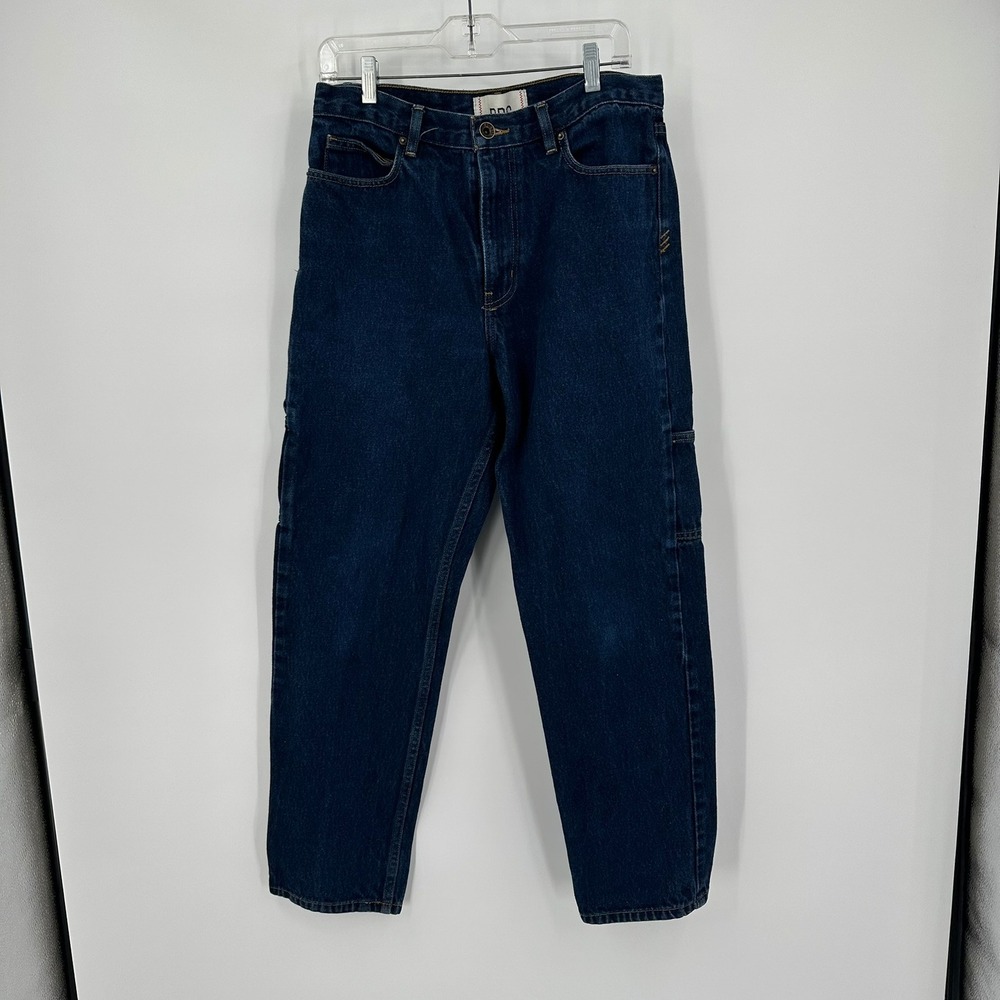 BDG Mens Straight Carpenter Jeans Dark Wash Indigo Blue Utility Pants Size 31x32